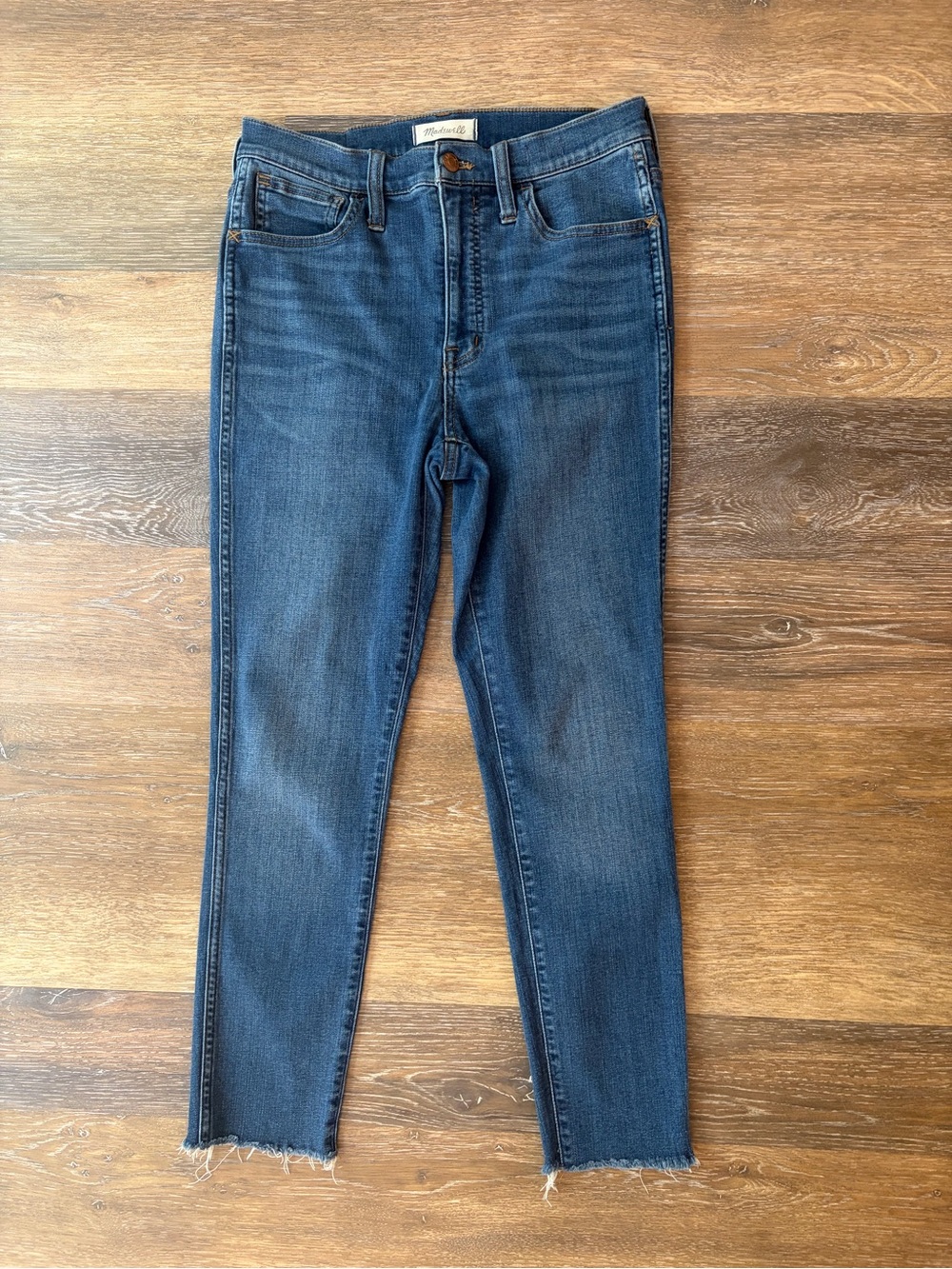 Madewell 10" High-Rise Roadtripper Jeans Raw Hem size 27 - Picture 2 of 13